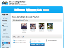 Tablet Screenshot of glendorahighschoolalumni.com